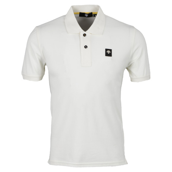 Descente Mens White Descente White Cotton Polo Shirt #1