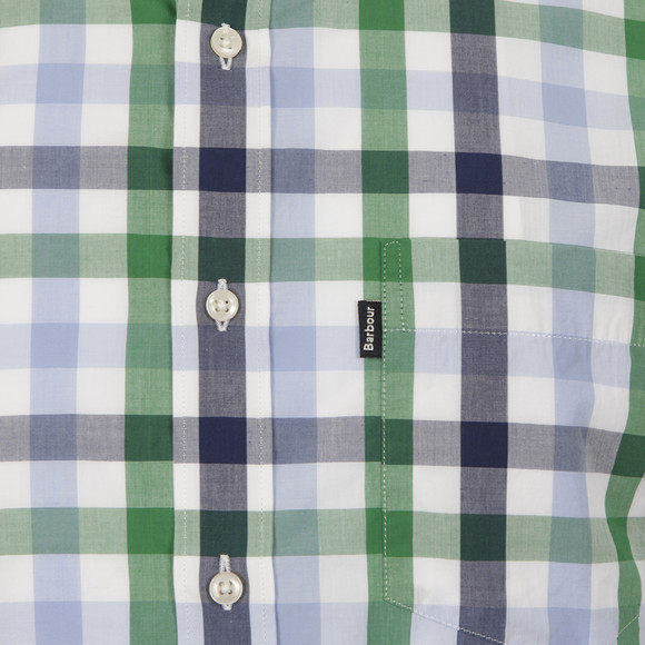 Barbour Lifestyle Mens Green Barbour Windermere Green SS Check Shirt #2