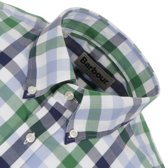 Barbour Lifestyle Mens Green Barbour Windermere Green SS Check Shirt #3