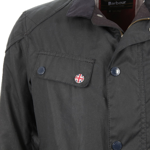 Barbour International Mens Blue Barbour Simonside Navy Wax Jacket #3