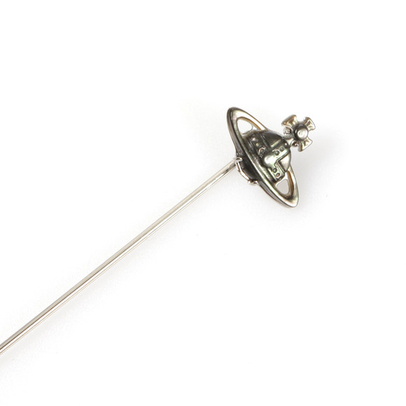 Vivienne Westwood Mens Grey Vivienne Westwood Grey Bianca Tie Pin main image