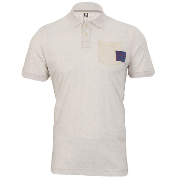 G-Star Mens Beige G-Star Art Gilera Pocket Polo main image