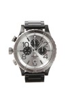 Nixon Mens Black Nixon 48-20 Black/Silver Chrono Watch