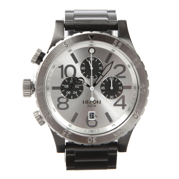Nixon Mens Black Nixon 48-20 Black/Silver Chrono Watch main image