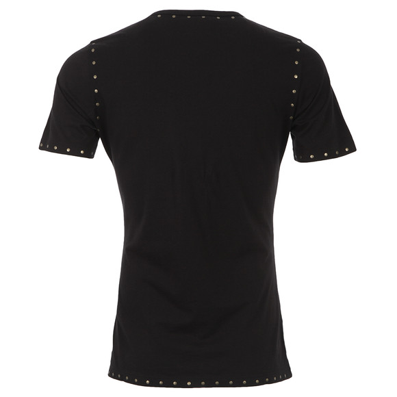 Vivienne Westwood Anglomania Mens Black Riveted Studs Crew T-Shirt main image