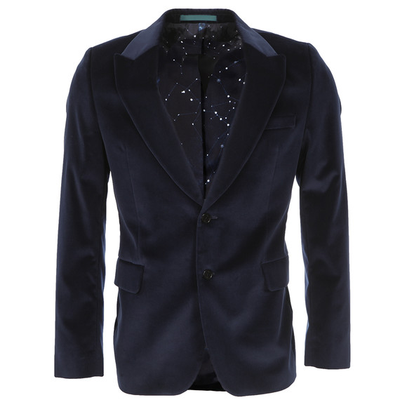 PS Paul Smith Mens Blue Fully Lined Velvet Jacket main image