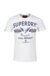 Superdry Mens White Full Weight Entry- T-Shirt 