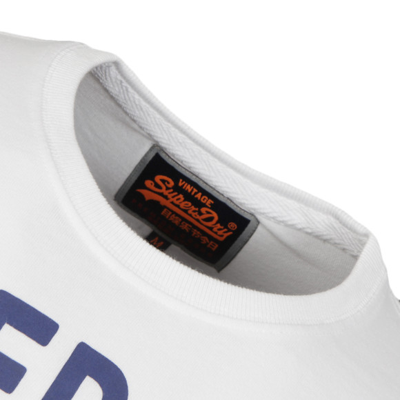 Superdry Mens White Full Weight Entry- T-Shirt  main image