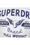 Superdry Mens White Full Weight Entry- T-Shirt 