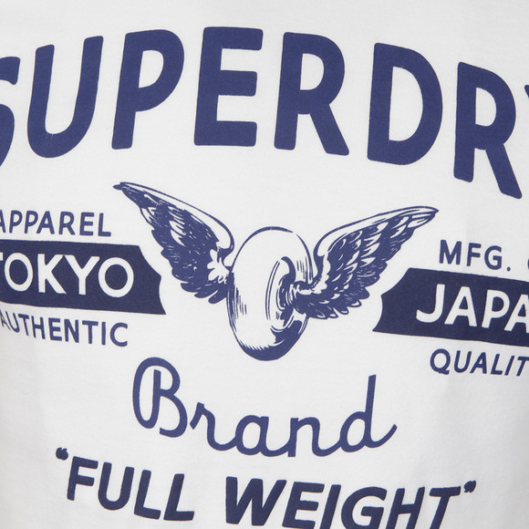 Superdry Mens White Full Weight Entry- T-Shirt  main image
