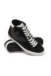 EA7 Emporio Armani Mens Black Pride Suede Hi Top Trainer