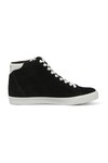 EA7 Emporio Armani Mens Black Pride Suede Hi Top Trainer