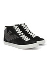EA7 Emporio Armani Mens Black Pride Suede Hi Top Trainer