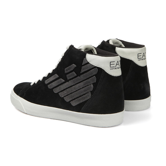 EA7 Emporio Armani Mens Black Pride Suede Hi Top Trainer main image