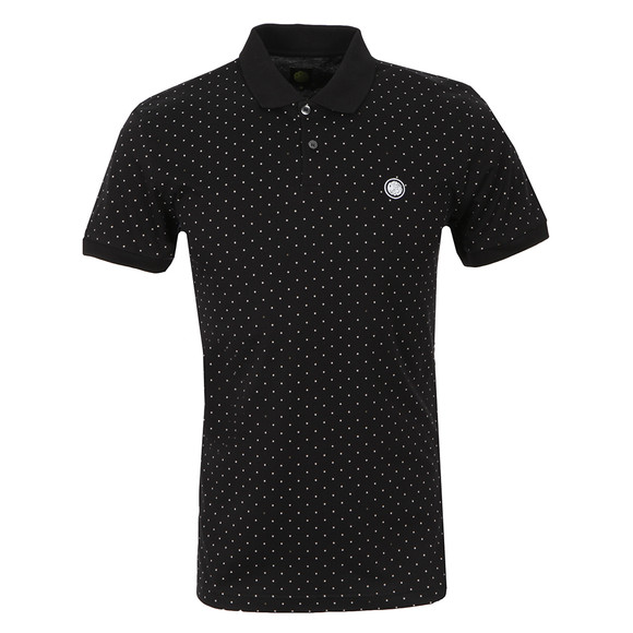 Pretty Green Mens Black Polka Dot Polo Shirt main image