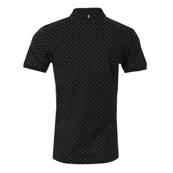 Pretty Green Mens Black Polka Dot Polo Shirt main image