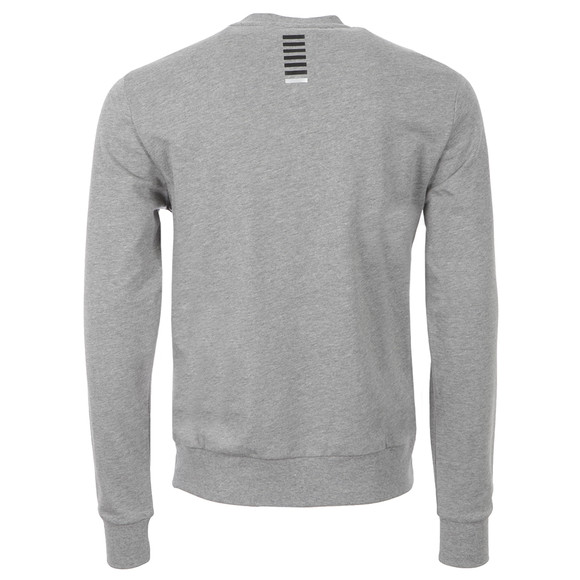 EA7 Emporio Armani Mens Grey Small Logo Crew Sweatshirt main image