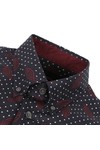 Fred Perry Drakes Mens Blue Long Sleeve Paisley Shirt