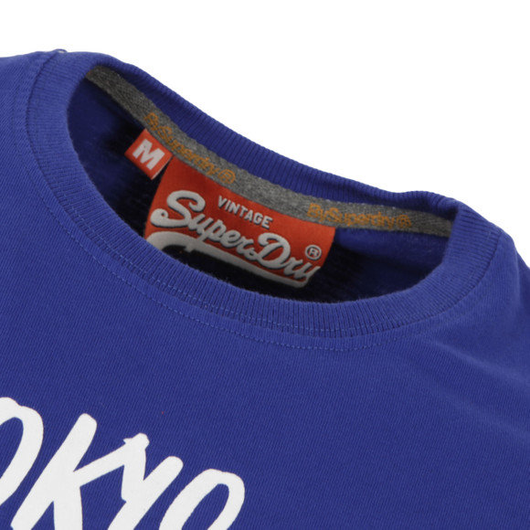 Superdry Mens Blue Ticket Type Camo T-Shirt main image