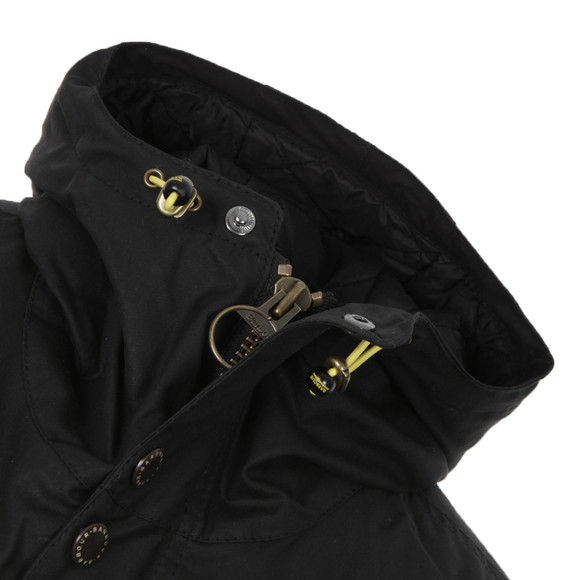 Barbour International Mens Black Fog Wax Parka #2