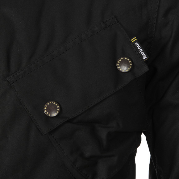 Barbour International Mens Black Fog Wax Parka #4