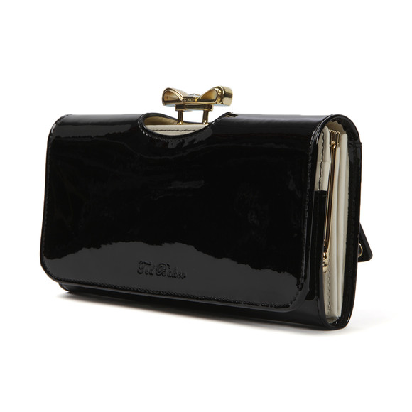 Ted Baker Womens Black Lindar Crystal Bow Bobble Matinee Purse #2