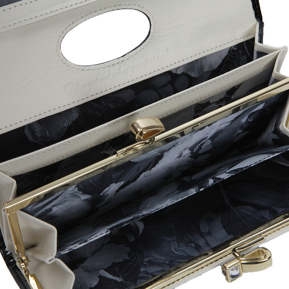 Ted Baker Womens Black Lindar Crystal Bow Bobble Matinee Purse #5