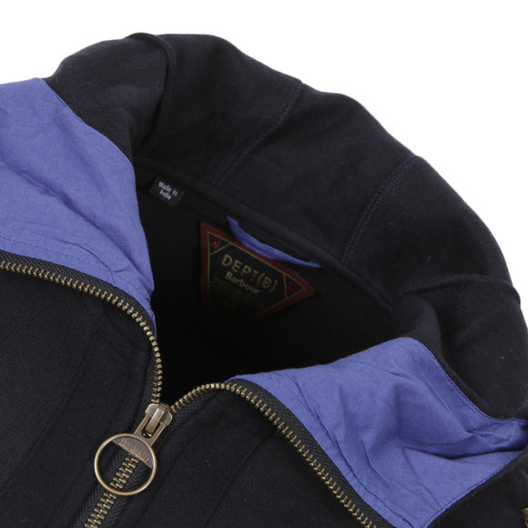 Barbour Dept (B) Mens Blue Full Zip Field Hooded Jacket main image