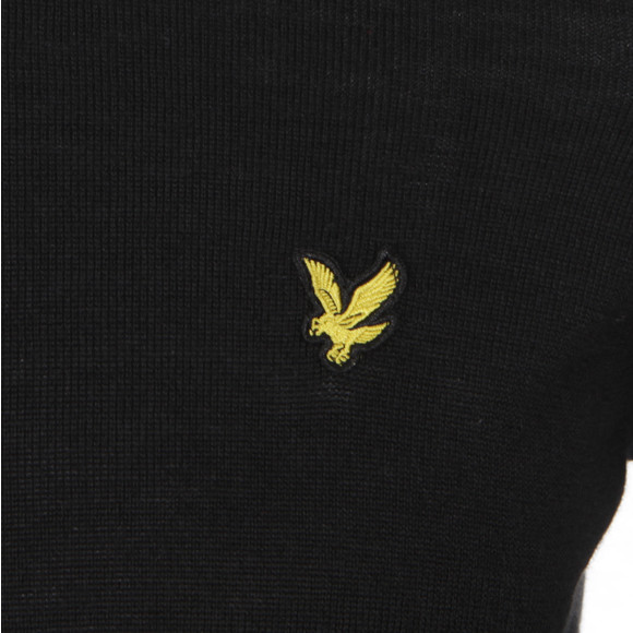 Lyle & Scott Mens Black Roll Neck Jumper main image