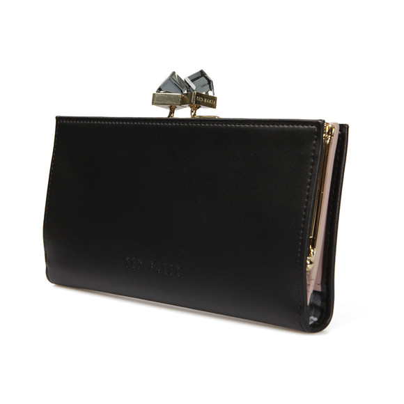 Ted Baker Womens Black Wenny Square Crystal Popper Matine Purse #2