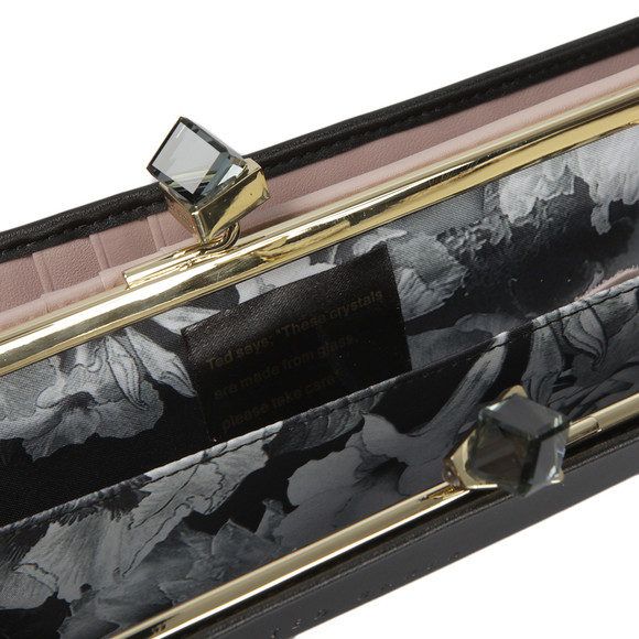 Ted Baker Womens Black Wenny Square Crystal Popper Matine Purse #5