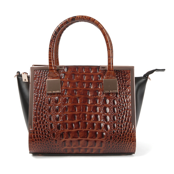Ted Baker Womens Brown Fayla Metal Corners Mini Tote  main image