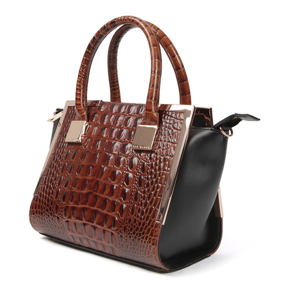 Ted Baker Womens Brown Fayla Metal Corners Mini Tote  main image