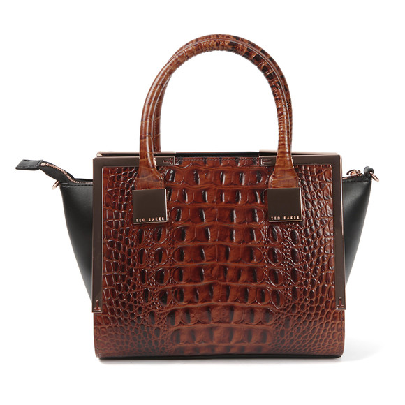 Ted Baker Womens Brown Fayla Metal Corners Mini Tote  main image