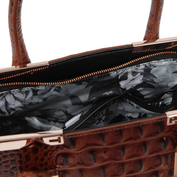 Ted Baker Womens Brown Fayla Metal Corners Mini Tote  main image