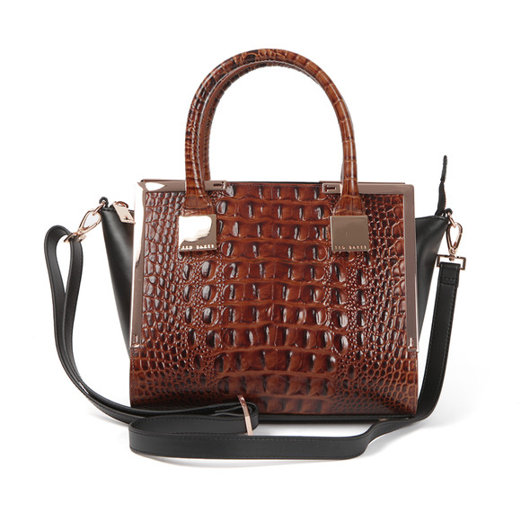 Ted Baker Womens Brown Fayla Metal Corners Mini Tote  main image