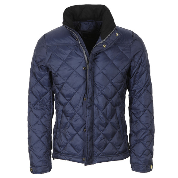 Scotch & Soda Mens Blue Quilted Jacket With Fake Inner main image