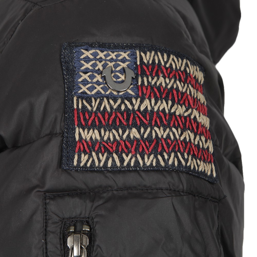 True Religion Down Jacket With Faux Fur Hood Oxygen Clothing