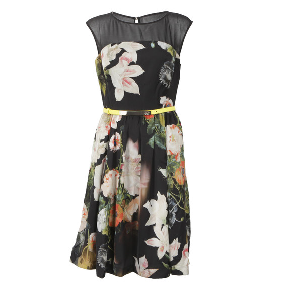 Ted Baker Womens Black Cameela Opulent Bloom Full Skirt Dress main image
