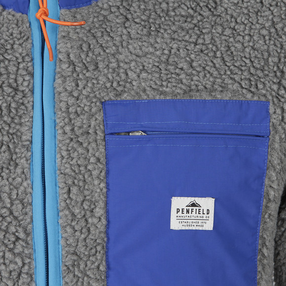 Penfield Mens Grey Kenai Multi Pocket Fleece Jacket main image