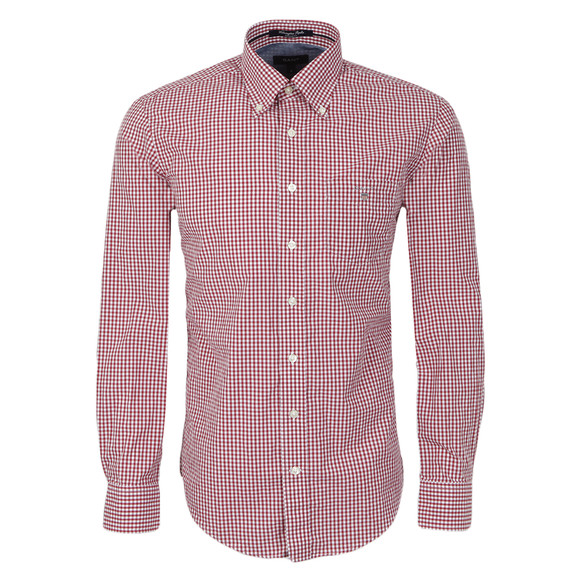 Gant Mens Red Wilmington L/S Gingham Shirt main image