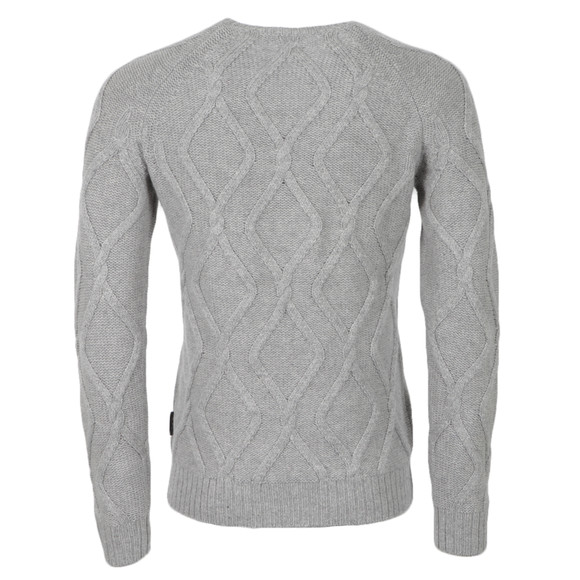 J.Lindeberg Mens Grey Loke Chain Knit Jumper main image