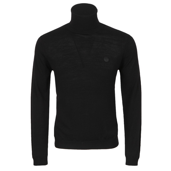Pretty Green Mens Black Harley Roll Neck Jumper main image
