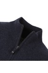 Gant Mens Blue Lambswool Half Zip Jumper