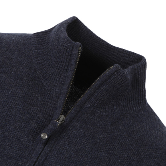 Gant Mens Blue Lambswool Half Zip Jumper main image