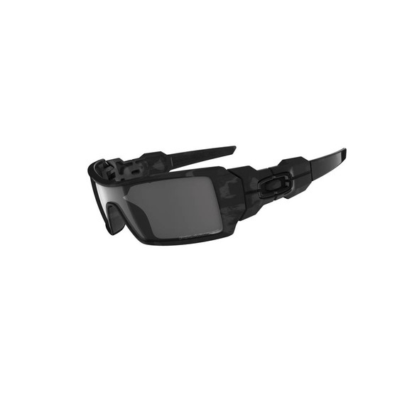 Oakley Mens Black Oakley Polarized Shadow Camo Oil Rig main image