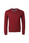 Pretty Green Mens Red Hanover V Neck Jumper