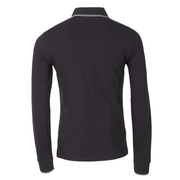 Armani Jeans Mens Blue 06M36 Long Sleeve Tipped Polo Shirt #2