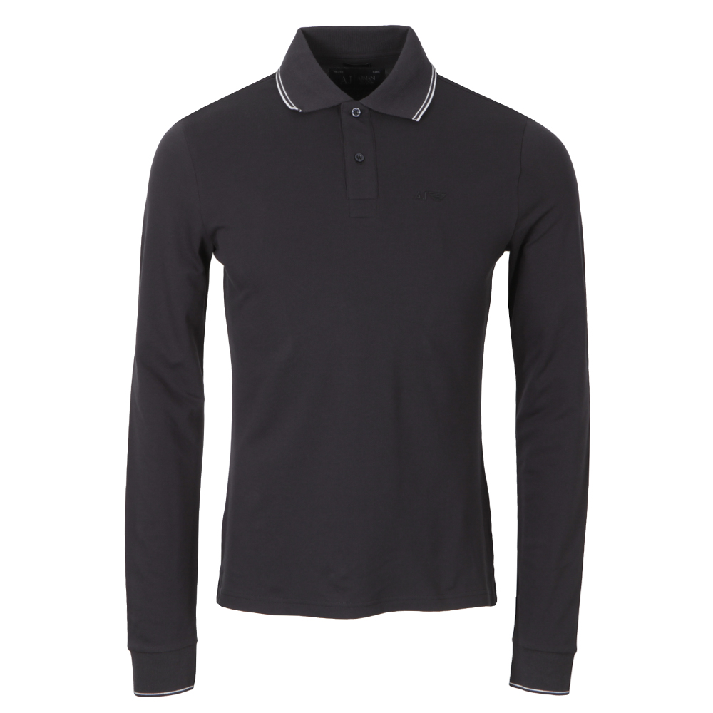 Armani Jeans 06M36 Long Sleeve Tipped Polo Shirt | Oxygen Clothing