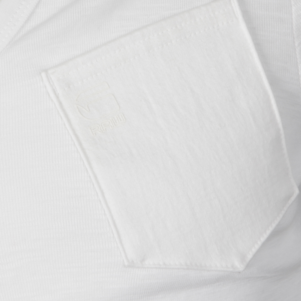 G-Star Raw T-Shirt Uomo Neoth V T S/S – Cotone E Poliestere, Scollo A V, Jersey Morbido, Bianco